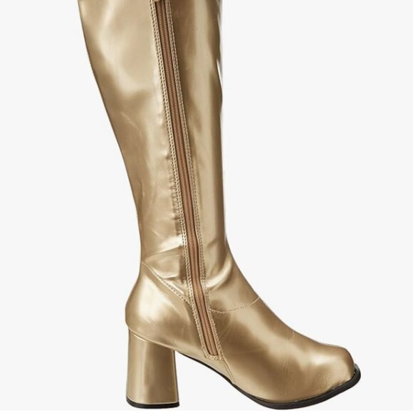 New Women's Knee High Boot Gold 12